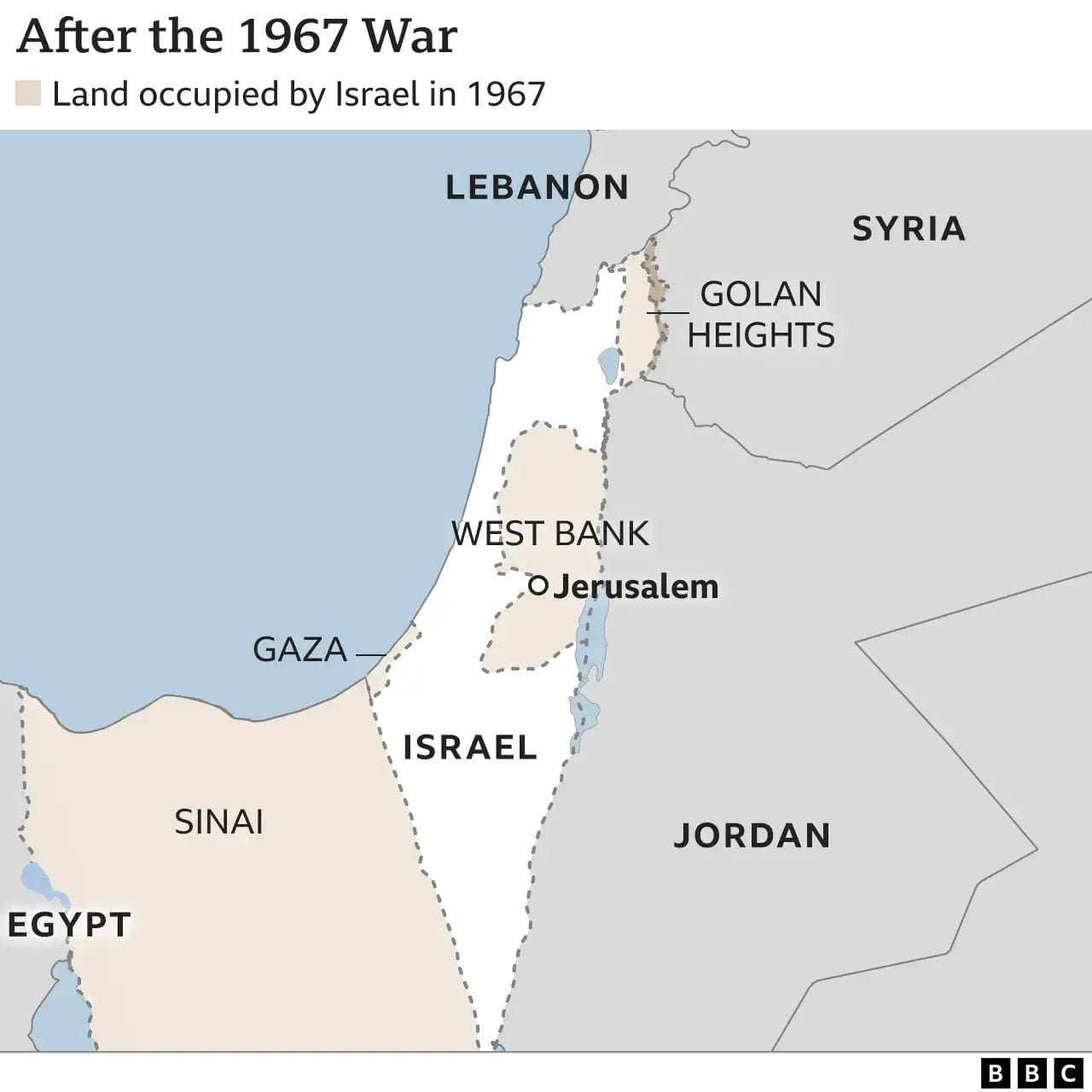 img 4986 Israel and palestine conflict a map showing the land and borders as they were following the war in 1967.