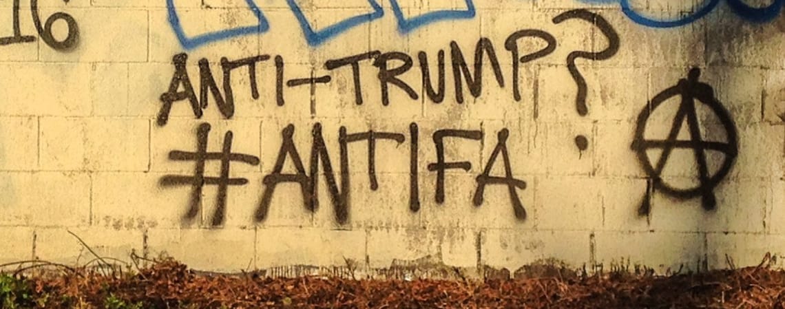 anti trump antifa Antifa graffiti