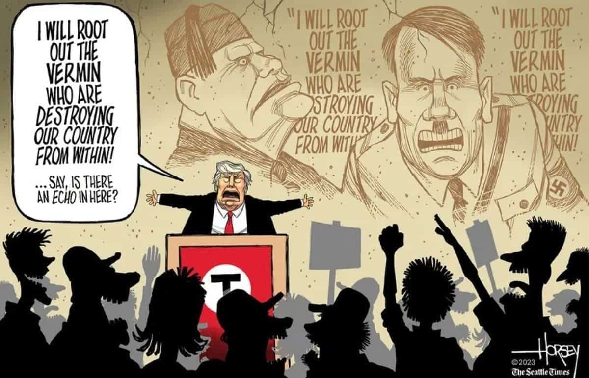 img 6427 How to protect democracy political cartoon about donald trump using hitler's own words