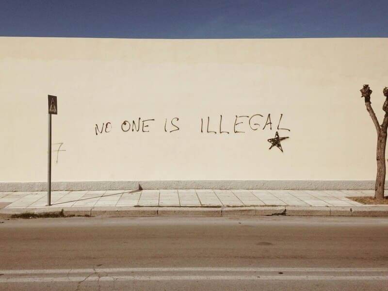 img 7249 Immigration policy in the united states: no one is illegal painted on a wall