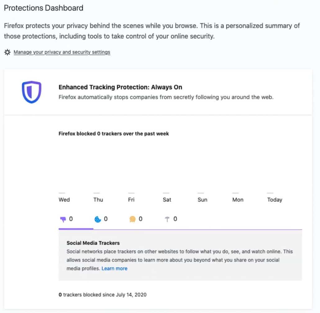 img 7255 Screenshot of privacy settings in firefox browser