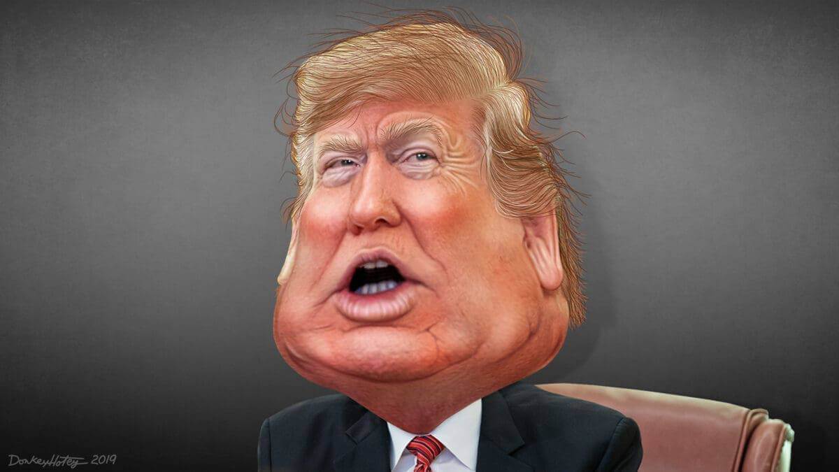 img 7606 e1727737718259 Caricature of donald trump speaking