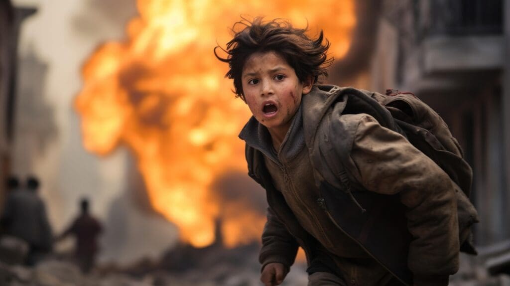little boy war amrulqays maarof Genocides little boy in a war zone looking terrified