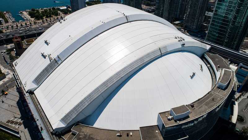 Dark roof lobby lost this fight. New roof of the rogers centre