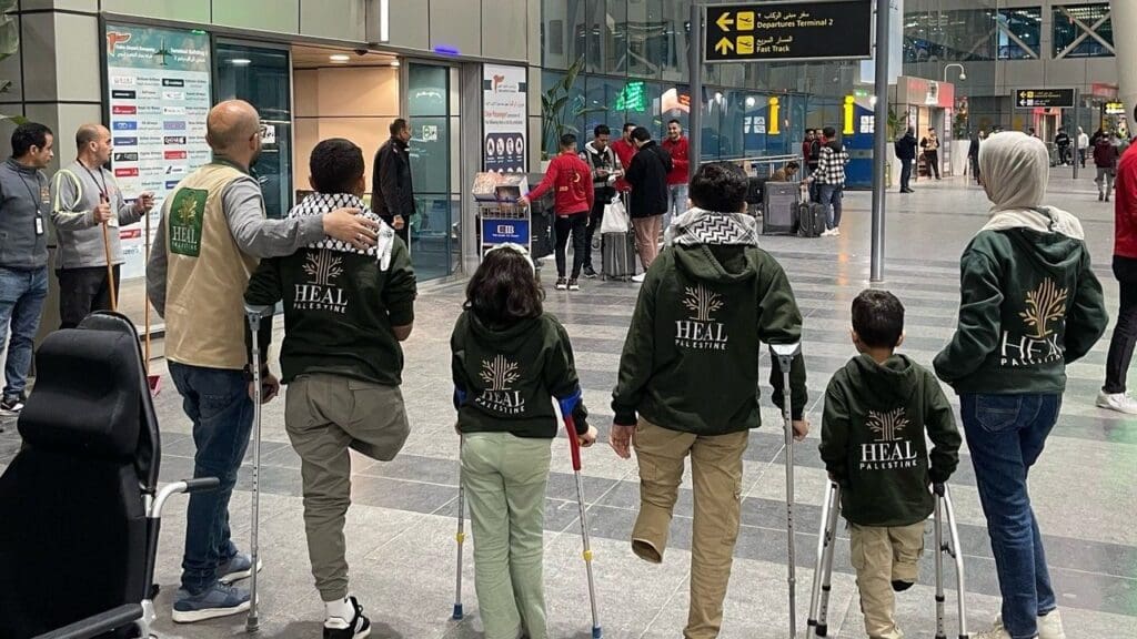 gaza amputees Child amputees from gaza leaving a cairo hospital