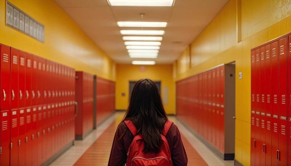 high school student hallway Funding for sex ed programs high school student in highway