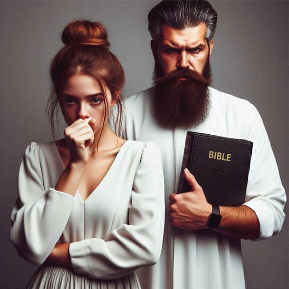 religious extremism religionsintheraw Another male religious extremist standing behind a scared girl.