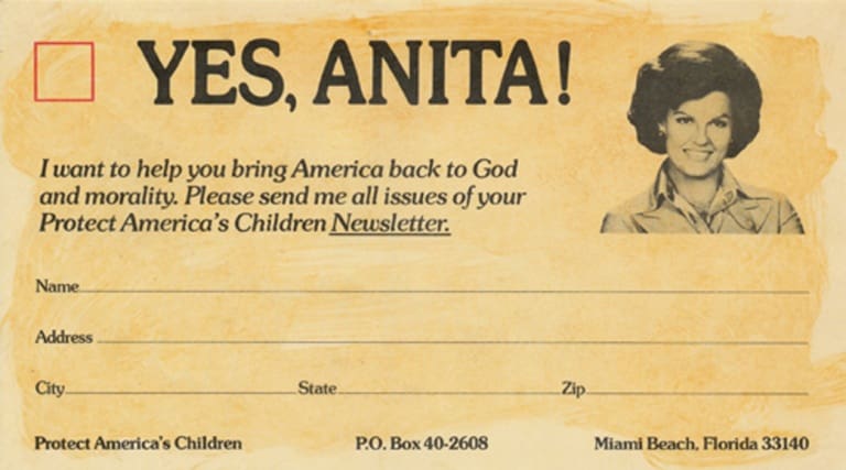 save our children fundraising Christian nationalism in history: fundraising card used by anita bryant to support save our children. Many of their strategies were embraced by the moral majority, established two years later