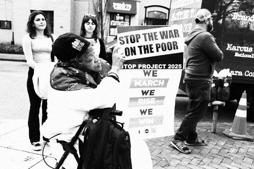 stop project 2025 rally Stop project 2025 rally across from heritage foundation at triangle park along massachusetts avenue between 2nd and d street, ne, washington dc on saturday afternoon, 27 january 2024