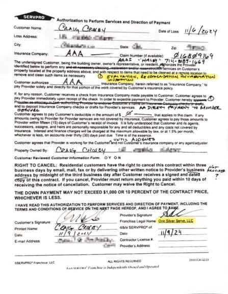 disaster dic2 An authorization form signed by craig crosby shows he clarified that he only wanted “evaluation, recommendation, documentation, and inspection. ”