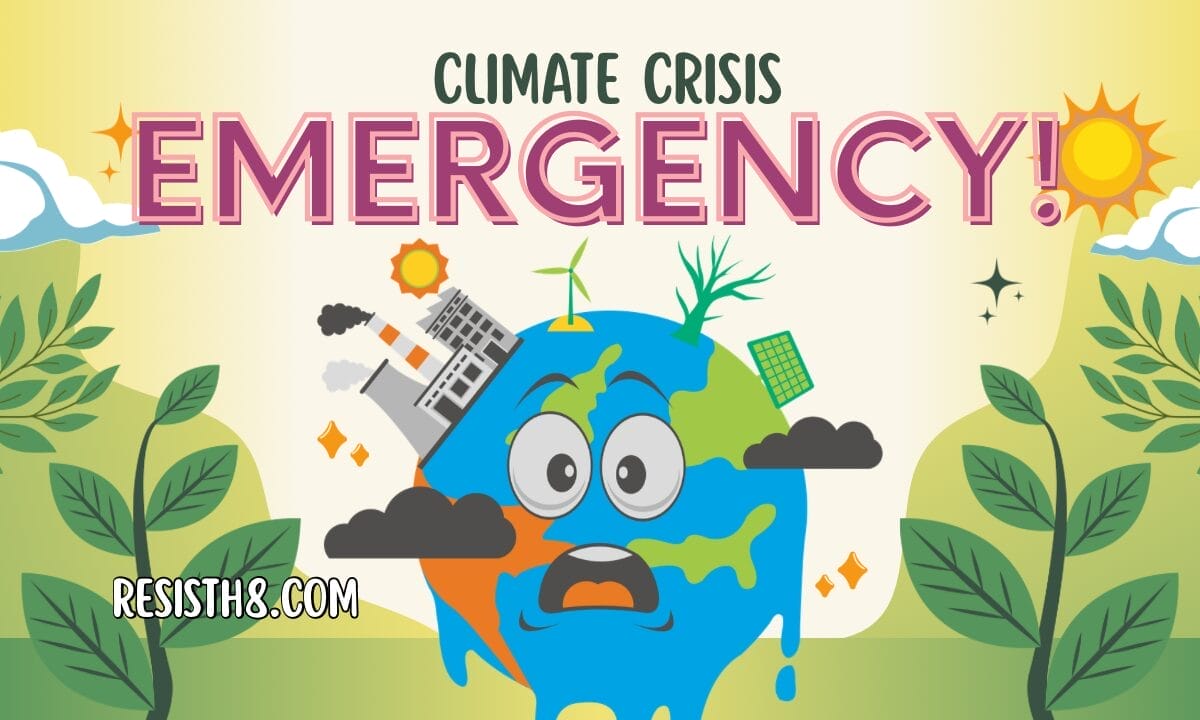 Climate crisis emergency. Climate progress report