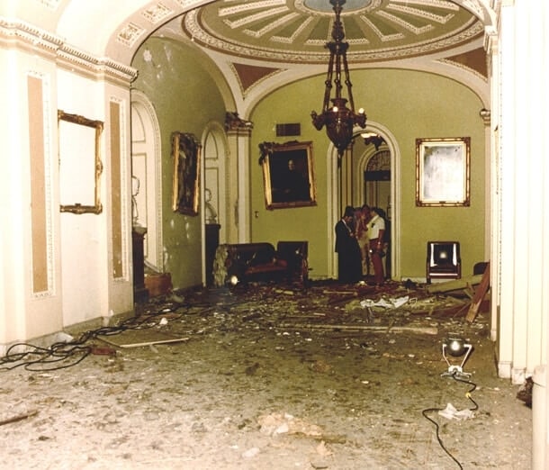 capitol bombing 1983 Photo of capitol after bombing in 1983