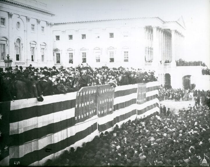 james garfield inauguration Lessons from history. Photo of the inauguration ceremony of president james garfield