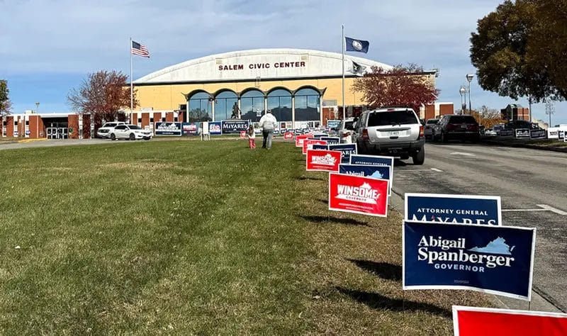 Election signs in salem, virginia