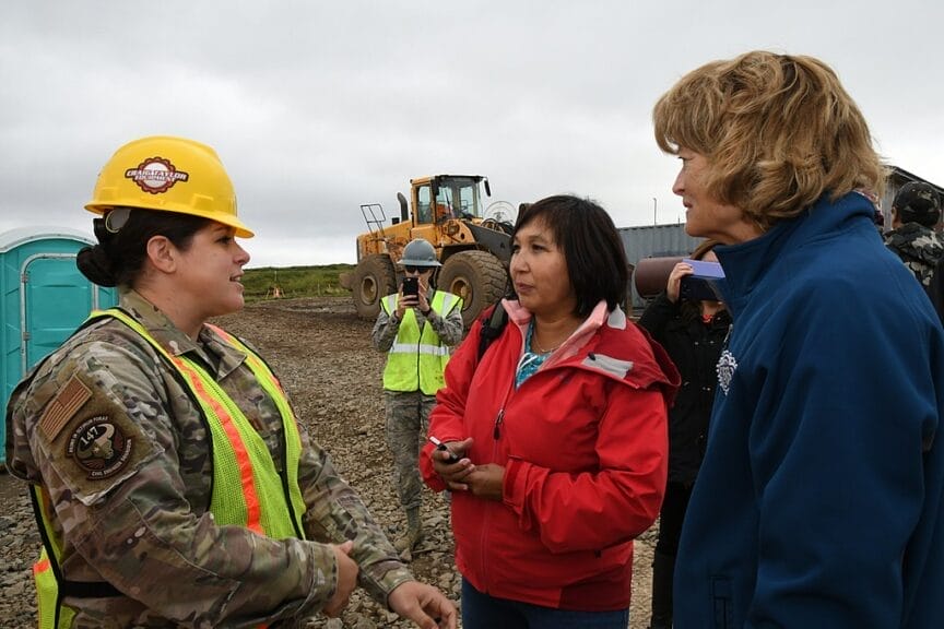 newtok akaska Sen murkowski in newtok alaska discussing a migration due to damage from climate change.