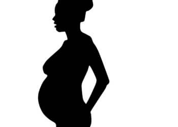 pregnant woman silhouette Silhouette of a pregnant women